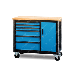 Mobile Drawers under Tool Workbench with Storage