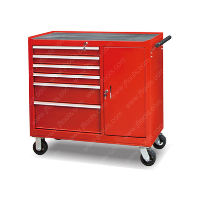 Rolling Metal 6 Drawer And 1 Door Tool Cabinet for Sale